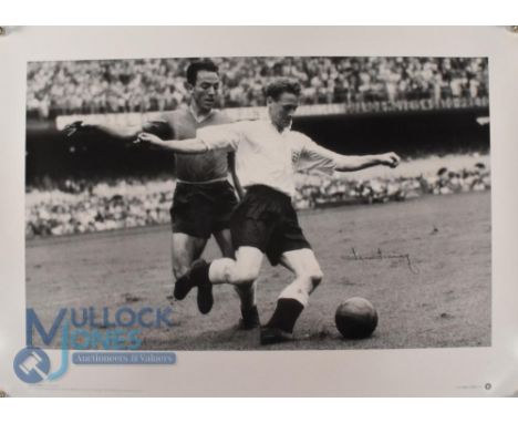 Two Tom Finney Tottenham Hotspur FC personally signed limited edition prints, 23.5 x 16.5" one with COA one without