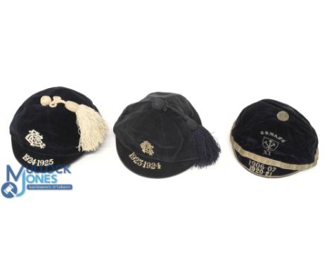 Sporting &amp; Football Caps To include 1906-07 / 1920-21 CSMAFC, 1923-1924 &amp; 1924-1925 CAMG (3)