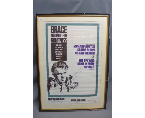 A movie poster for The Spy Who Came In From The Cold starring Richard Burton of set lithograph, 100cm x 67cm