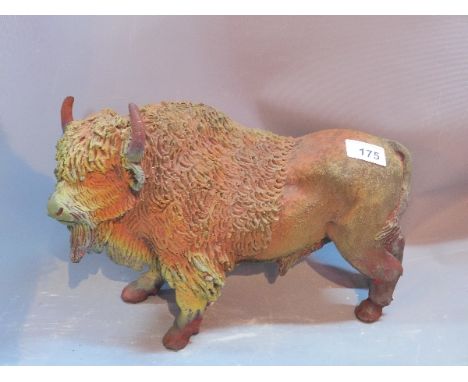 A ceramic buffalo, L:35cm