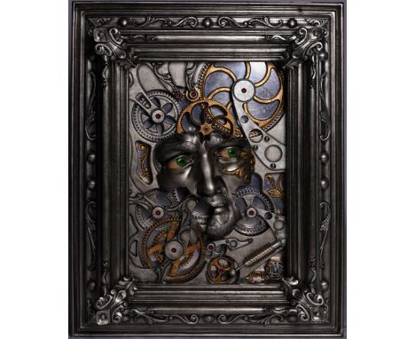 DALE MATHIS (AMERICAN, B. 1972)David Mechanica signed, dated and numbered 'Dale Mathis 08 #6'mixed media kinetic metal, neon 