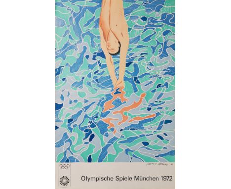 DAVID HOCKNEY (BRITISH, B. 1937)Olympische Spiele Münchenlithographic colour posterpublished by Edition Olympia 1972 GmbH 197