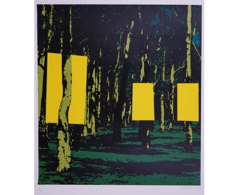 MENASHE KADISHMAN (ISRAELI, 1932-2015) (4)Woodland (Yellow)each signed, dated and inscribed 'M Kadishman 1970 A/P' (in lower 