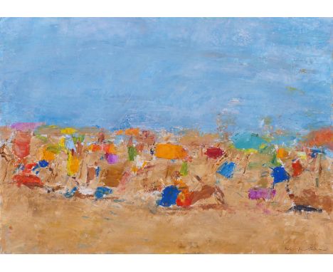 MORRIS NITSUN (SOUTH AFRICAN, B. 1943)Beach in Deniasigned 'M. Nitsun' (lower right)oil on paper29.5 x 41.5cmProvenanceSally 