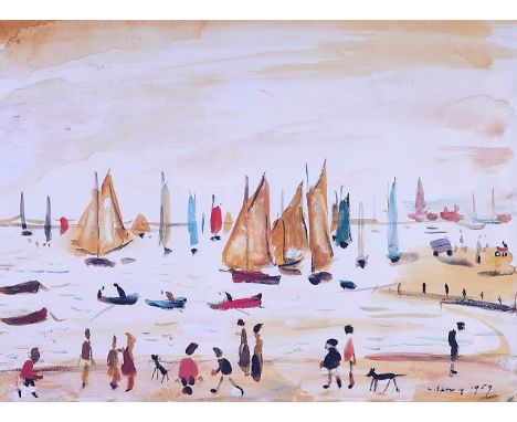 AFTER LAURENCE STEPHEN LOWRYYachtsnumbered '200/850' (in lower margin)limited edition print, published by the Henry Donn Gall