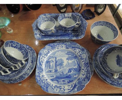 A selection of Copeland Spode Italalian including part tea service 