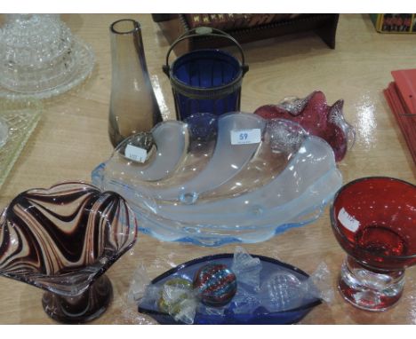 A selection of art glass