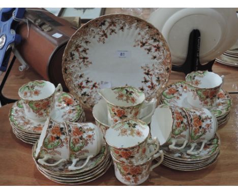 A part Sutherland tea service, 34 pieces