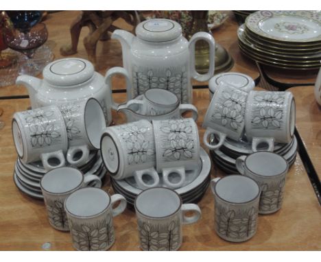 A Hornsey Pottery tea/coffee service, 32 pieces. 