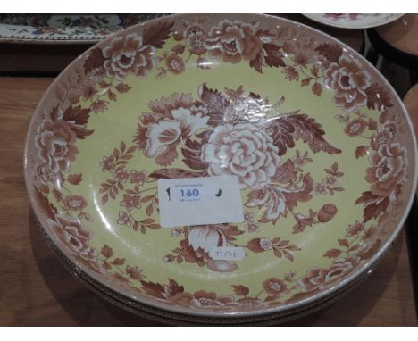 Three Spode British Flowers plates