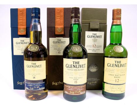 Whisky - The Glenlivet Single Malt Scotch Whisky Aged 18 Years, 70cl, 43% Vol., boxed; The Glenlivet Single Malt Scotch Whisk