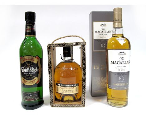 Whisky - Glenfiddich Special Reserve Single Malt Scotch Whisky Aged 12 Years, 700ml, 40% Vol.; The Glenrothes Select Reserve 