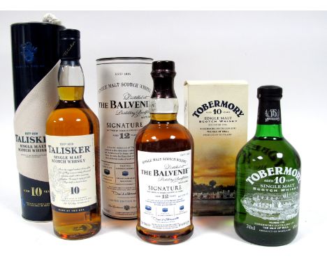 Whisky - Talisker Single Malt Scotch Whisky Aged 10 Years, 70cl, 45.8% Vol., boxed; The Balvenie Signature Single Malt Scotch