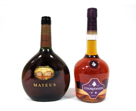 Spirits - Courvoisier VS Cognac, 70cl, 40% Vol.; Matteus Rose, 750ml, 11% Vol. (2)