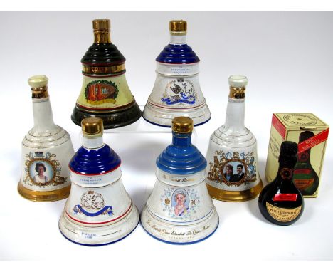 Whisky - Collection of Bell's Scotch Whisky Commemorative Bells, including; Queen Elizabeth II 60th Birthday, 75cl, Birth of 