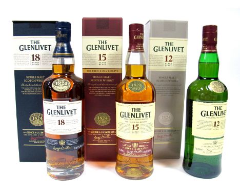Whisky - The Glenlivet Single Malt Scotch Whisky Aged 18 Years, 70cl, 43% Vol., boxed; The Glenlivet Single Malt Scotch Whisk