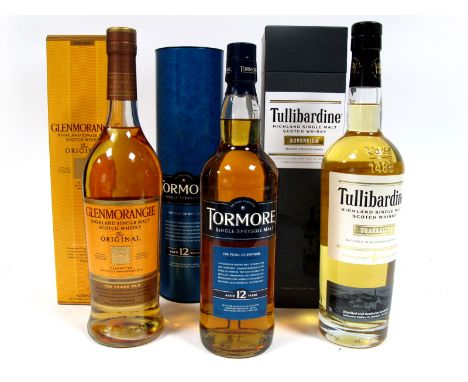 Whisky - Glenmorangie Highland Single Malt Scotch Whisky, 70cl, 40% Vol., boxed; Tormore Single Speyside Malt Scotch Whisky A