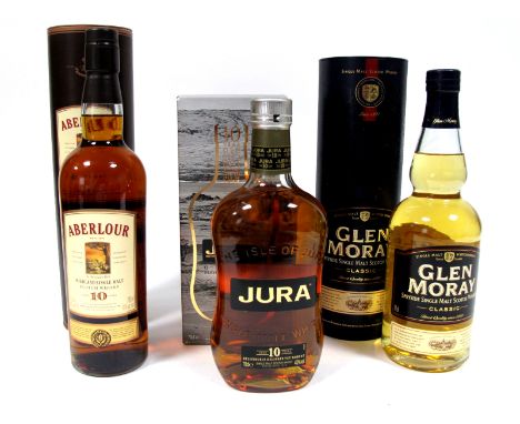 Whisky - Aberlour Highland Single Malt Scotch Whisky 10 Years Old, 70cl, 40% Vol. boxed; The Isle of Jura Single Malt Whisky,