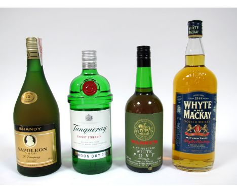 Spirits - Napoleon V.S.O.P. Brandy, 1 litre, 38% Vol.; Warre's Fine Selected White Port, 70cl, 20% Vol.; Whyte And Mackay Sco