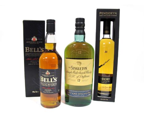 Whisky - Bell's Special Reserve Malt Whisky, 70cl, 40% Vol, boxed; The Singleton Single malt Scotch Whisky, matured for 12 ye