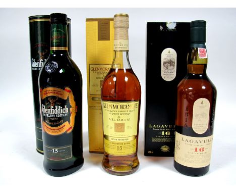 Whisky - Glenfiddich Sinlge Malt Scotch Whisky Distillery Edition Aged 15 Years, 1 Litre, 51% Vol., boxed; Glenmorangie Highl