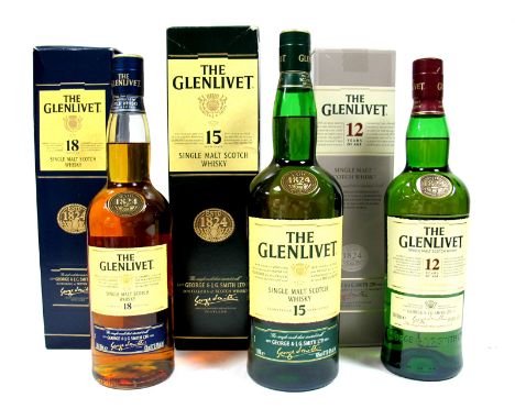 Whisky - The Glenlivet Single Malt Scotch Whisky Aged 18 Years, 70cl, 43% Vol., boxed; The Glenlivet Single Malt Scotch Whisk