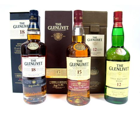 Whisky - The Glenlivet Single Malt Scotch Whisky Aged 18 Years, 70cl, 43% Vol., boxed; The Glenlivet Single Malt Scotch Whisk