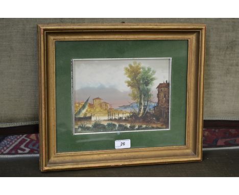 Roberti
An Italianate Harbour
signed, oil on panel, 16.5cm x 23cm
