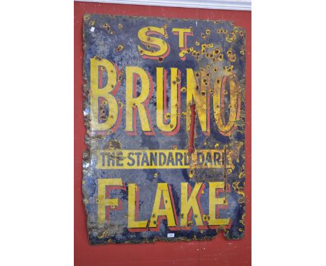 Advertising - an enamel sign, St Bruno Standard Dark Flake