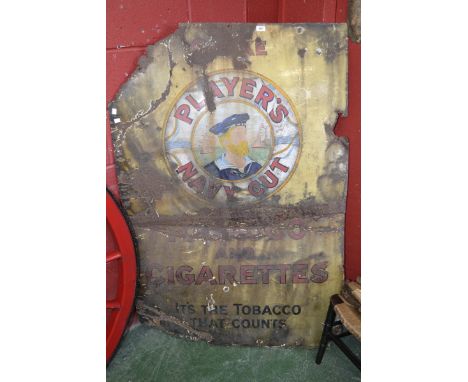 Advertising - an enamel sign, Players Navy cut