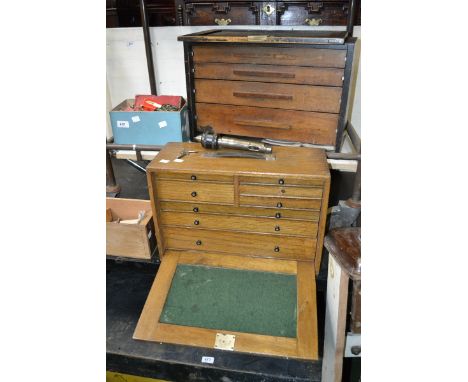Two chests of engineering tools, etc, two boxes of Cleveland cutting tools. (4)