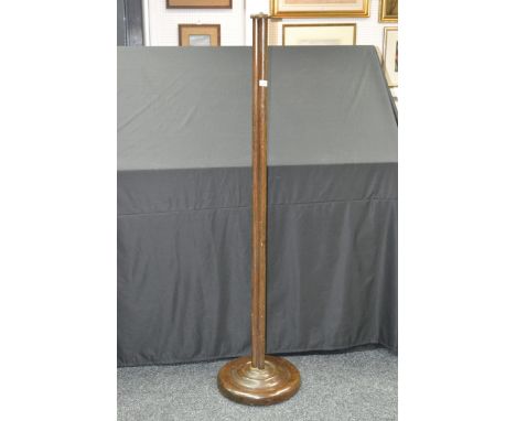 A 1930`s oak standard lamp
