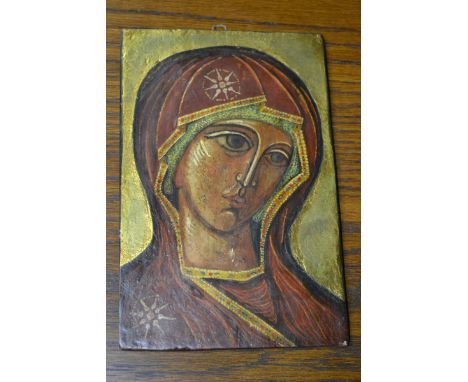 Eastern Orthodox School (early 20th century)
An icon, The Madonna
oil on wooden panel, 23cm x 15cm
