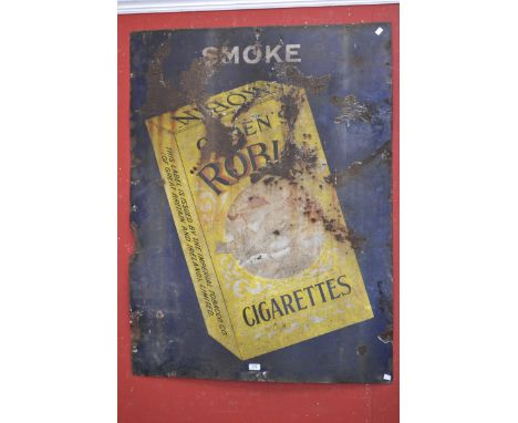 Advertising - an enamel sign, Robin Cigarettes