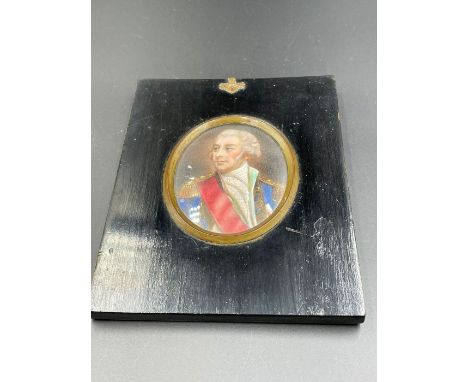 A miniature portrait of a gentleman with red sash AF
