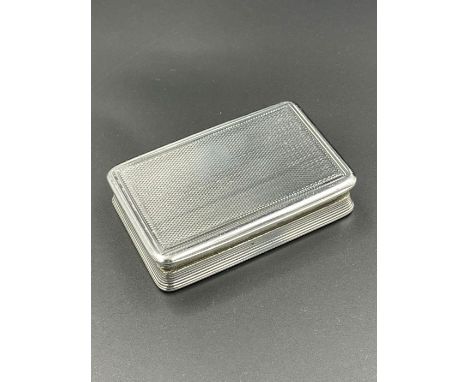 A Georgian silver snuff box by Joseph Lock, hallmarked for London 1824.