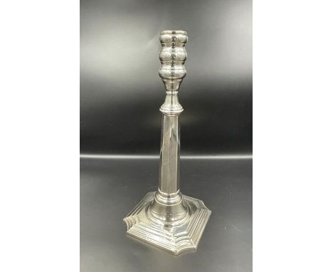 A Sterling silver candlestick (26 cm H)