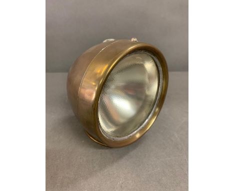 A vintage brass rotary classic car spot light (H13cm)