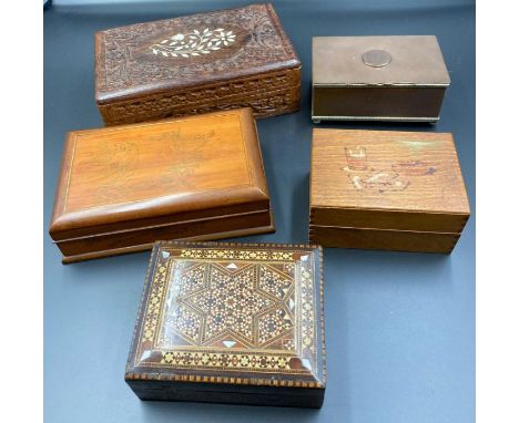 A selection of trinket boxes