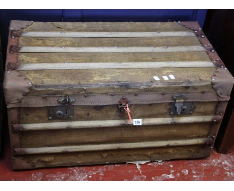 A travelling trunk 83cm wide 
