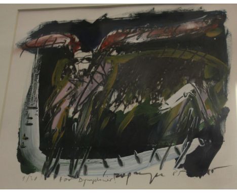 Contemporary School'For Dymphnir', Lithograph no. 1/30Signed indistinctly and dated '8524cm x 27cm 