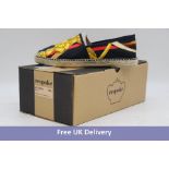 Respoke Victoria Espadrilles, Black/Gold/Red, Size 43
