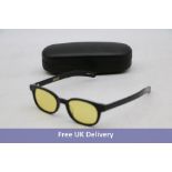 Flatlist Le Bucheron Sunglasses in Solid Black with Yellow Lens
