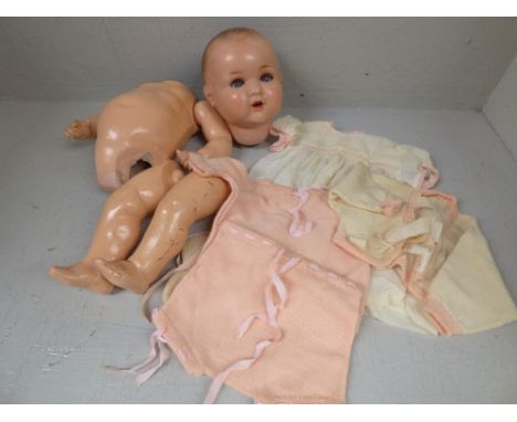 Vintage German doll signed A. M. No. 518-18K