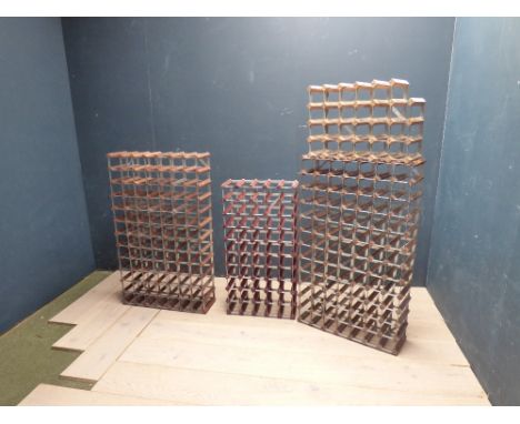 4 various wine racks