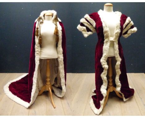 2 vintage Coronation gowns belonging to the vendor's family with photograph of it being worn