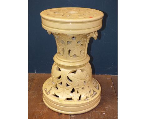 Glazed ceramic garden seat 49 cm H