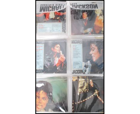 Vinyl Records Michael Jackson - set of five 7" Picture disc vinyl 45rpm singles and booklet in a Vinyl Display display holder