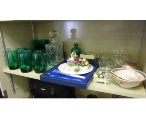 Collectable ceramics and glassware: to include a Webb crystal whisky decanter with line-cut decoration       OS10