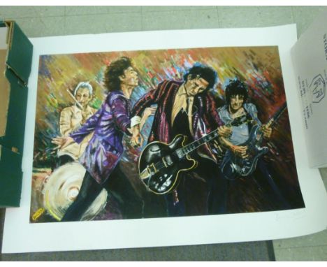 After Ronnie Woods - 'Got Me Rockin'  Limited Edition print  31/195  bears a pencil signature  30.5'' x 41.5'' 